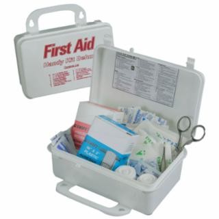 Handy Deluxe First Aid Kit, Treats Cuts, Bruises, Eye Care and Burns, Plastic Case