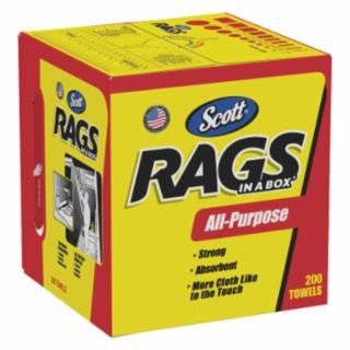 8 boxes per case - Scott Rags In-A-Box, Pop-Up Box, White