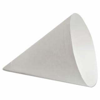Paper Rolled Rim Cone Cups, 7 oz, White