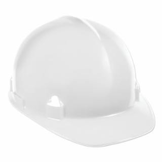 SC-6 Hard Hat, 4-point Ratchet, Front Brim, White